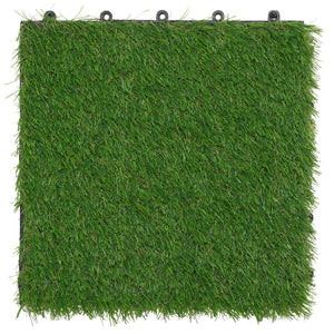 Safavieh PAJU Grass Floor Tiles - Interlocking Green Patios & Decks, Quick Install, Durable & Low-Maintenance PAT7910A