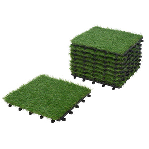 Safavieh PAJU Grass Floor Tiles - Interlocking Green Patios & Decks, Quick Install, Durable & Low-Maintenance PAT7910A