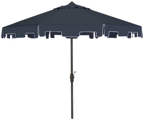 Safavieh ZIMMERMAN 9 FT Market Umbrella - Elegant Outdoor Shade with Stylish Canopy & Durable Frame Navy PAT8000A