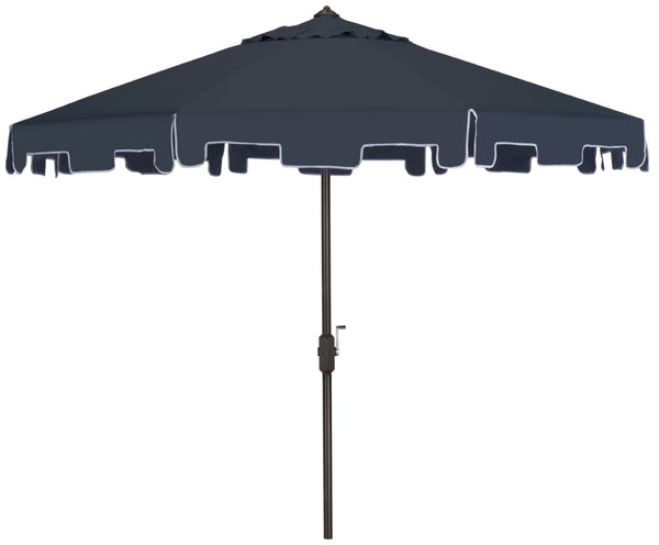 Safavieh ZIMMERMAN 9 FT Market Umbrella - Elegant Outdoor Shade with Stylish Canopy & Durable Frame Navy PAT8000A