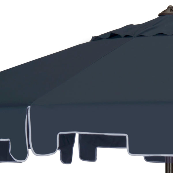 Safavieh ZIMMERMAN 9 FT Market Umbrella - Elegant Outdoor Shade with Stylish Canopy & Durable Frame Navy PAT8000A