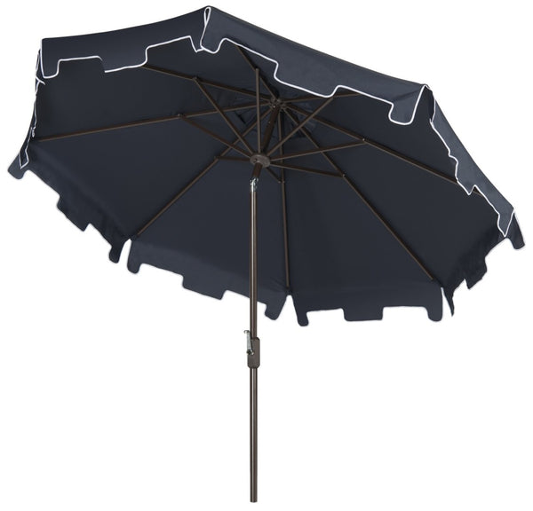 Safavieh ZIMMERMAN 9 FT Market Umbrella - Elegant Outdoor Shade with Stylish Canopy & Durable Frame Navy PAT8000A