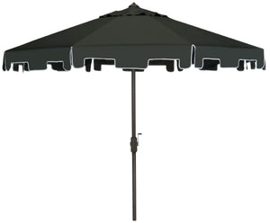 Safavieh ZIMMERMAN 9 FT Market Umbrella - Elegant Outdoor Shade with Stylish Canopy & Durable Frame Dark Green PAT8000B
