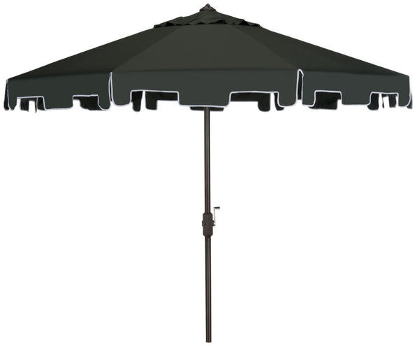 Safavieh ZIMMERMAN 9 FT Market Umbrella - Elegant Outdoor Shade with Stylish Canopy & Durable Frame Dark Green PAT8000B