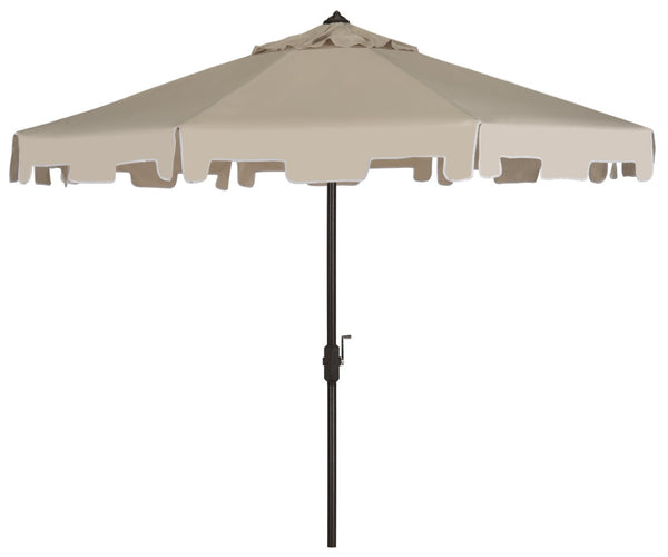 Safavieh ZIMMERMAN 9 FT Market Umbrella - Elegant Outdoor Shade with Stylish Canopy & Durable Frame Beige PAT8000C