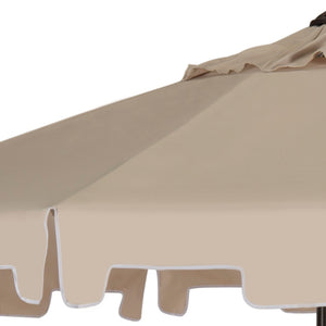 Safavieh ZIMMERMAN 9 FT Market Umbrella - Elegant Outdoor Shade with Stylish Canopy & Durable Frame Beige PAT8000C