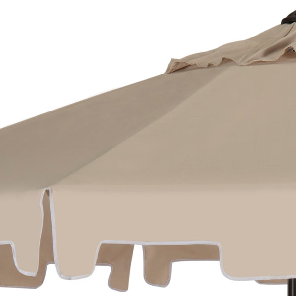 Safavieh ZIMMERMAN 9 FT Market Umbrella - Elegant Outdoor Shade with Stylish Canopy & Durable Frame Beige PAT8000C