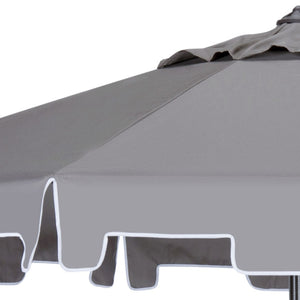 Safavieh ZIMMERMAN 9 FT Market Umbrella - Elegant Outdoor Shade with Stylish Canopy & Durable Frame Grey PAT8000E