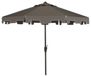 Safavieh ZIMMERMAN 9 FT Market Umbrella - Elegant Outdoor Shade with Stylish Canopy & Durable Frame Grey PAT8000E