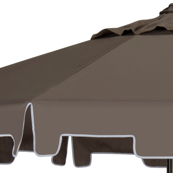 Safavieh ZIMMERMAN 9 FT Market Umbrella - Elegant Outdoor Shade with Stylish Canopy & Durable Frame Grey PAT8000E