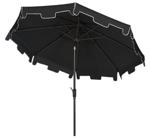 Safavieh ZIMMERMAN 9 FT Market Umbrella - Chic Black & White Design for Stylish Outdoor Shade Solutions PAT8000H