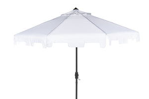 Safavieh ZIMMERMAN 9 FT Market Umbrella - Elegant Outdoor Shade with Stylish Canopy & Durable Frame White PAT8000K