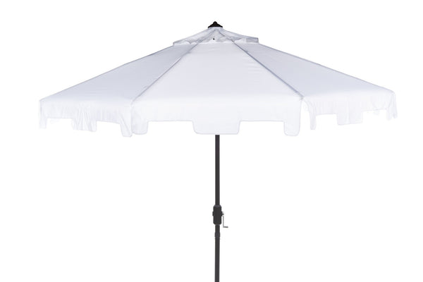 Safavieh ZIMMERMAN 9 FT Market Umbrella - Elegant Outdoor Shade with Stylish Canopy & Durable Frame White PAT8000K