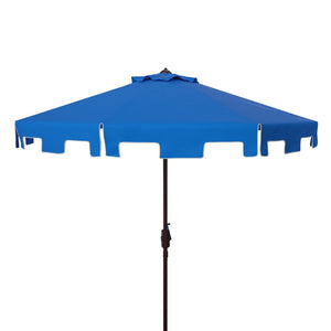 Safavieh ZIMMERMAN 9 FT Market Umbrella - Elegant Outdoor Shade with Stylish Canopy & Durable Frame Pacific Blue PAT8000P