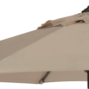 Safavieh ORTEGA 9 FT Crank Umbrella - Effortless Outdoor Shade with Stylish Riviera-Inspired Design Beige PAT8001A