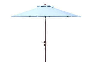 Safavieh Uv Resistant Ortega 9 Ft Auto Tilt Crank Umbrella Baby Blue  Aluminum PAT8001U
