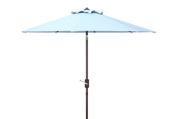 Safavieh Uv Resistant Ortega 9 Ft Auto Tilt Crank Umbrella Baby Blue  Aluminum PAT8001U