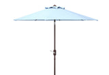 Safavieh Uv Resistant Ortega 9 Ft Auto Tilt Crank Umbrella Baby Blue  Aluminum PAT8001U