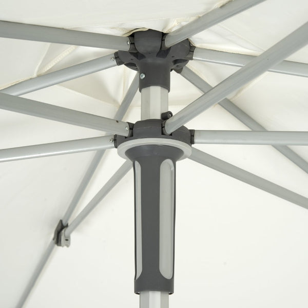 Safavieh HURST 9 FT Push Up Umbrella – Elegant Canopy for Stylish Shade in Patios, Pools, and Outdoor Areas Ivory PAT8002B
