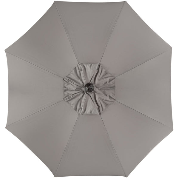 Safavieh VENICE 9FT Crank Umbrella - Elegant Coastal Charm for Outdoor Living and Shady Retreats Taupe / White PAT8010B