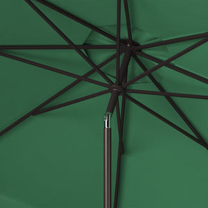 Safavieh VENICE 9FT Crank Umbrella - Elegant Coastal Charm for Outdoor Living and Shady Retreats Hunter Green PAT8010H