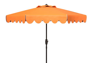 Safavieh VENICE 9FT Crank Umbrella - Elegant Coastal Charm for Outdoor Living and Shady Retreats Orange PAT8010O