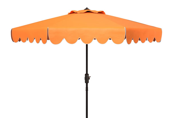 Safavieh VENICE 9FT Crank Umbrella - Elegant Coastal Charm for Outdoor Living and Shady Retreats Orange PAT8010O