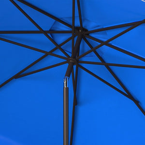 Safavieh VENICE 9FT Crank Umbrella - Elegant Coastal Charm for Outdoor Living and Shady Retreats Pacific Blue PAT8010P