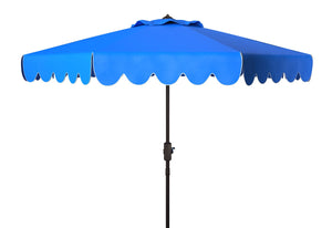 Safavieh VENICE 9FT Crank Umbrella - Elegant Coastal Charm for Outdoor Living and Shady Retreats Pacific Blue PAT8010P