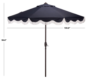Torsa 9 Ft Crank Patio Umbrella With Brown Metal Pole, Smooth Operation, Durable Outdoor Shade