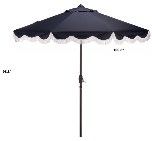 Torsa 9 Ft Crank Patio Umbrella With Brown Metal Pole, Smooth Operation, Durable Outdoor Shade