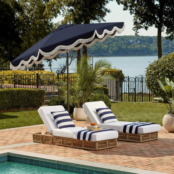 Torsa 9 Ft Crank Patio Umbrella With Brown Metal Pole, Smooth Operation, Durable Outdoor Shade