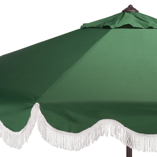 Torsa 9 Ft Crank Patio Umbrella With Brown Metal Pole, Smooth Operation, Durable Outdoor Shade