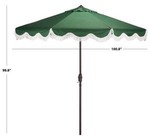 Torsa 9 Ft Crank Patio Umbrella With Brown Metal Pole, Smooth Operation, Durable Outdoor Shade