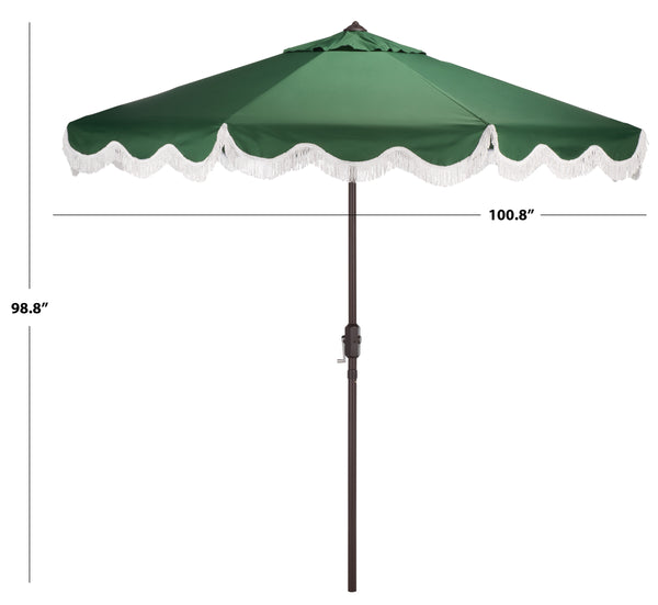 Torsa 9 Ft Crank Patio Umbrella With Brown Metal Pole, Smooth Operation, Durable Outdoor Shade