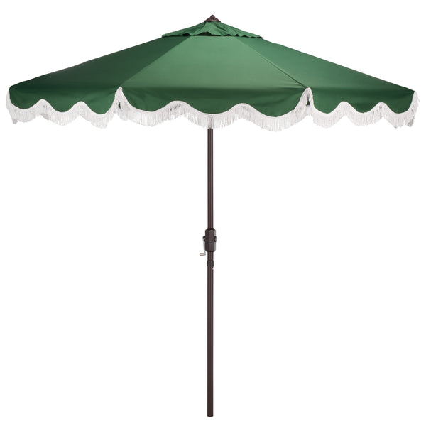 Torsa 9 Ft Crank Patio Umbrella With Brown Metal Pole, Smooth Operation, Durable Outdoor Shade