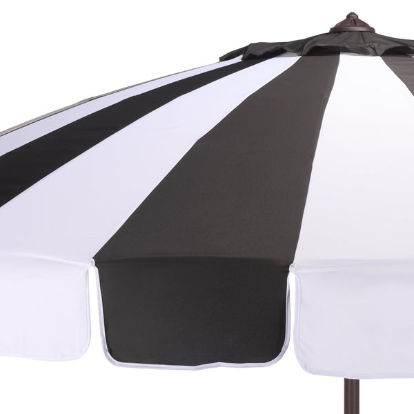 Buti 9 Ft Crank Umbrella With Durable Weather-Resistant Canopy And Sturdy Brown Metal Pole For Patio Shade