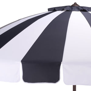 Buti 9 Ft Crank Umbrella With Durable Weather-Resistant Canopy And Sturdy Brown Metal Pole For Patio Shade