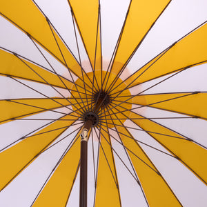 Buti 9 Ft Crank Umbrella With Durable Weather-Resistant Canopy And Sturdy Brown Metal Pole For Patio Shade