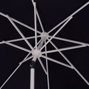 Torsa 9 Ft Crank Patio Umbrella — Elegant Neutral Canopy, Smooth Crank Operation, Durable Metal Frame