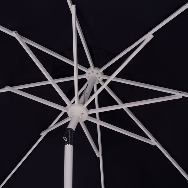 Torsa 9 Ft Crank Patio Umbrella — Elegant Neutral Canopy, Smooth Crank Operation, Durable Metal Frame