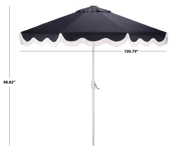 Torsa 9 Ft Crank Patio Umbrella — Elegant Neutral Canopy, Smooth Crank Operation, Durable Metal Frame