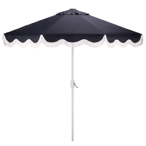 Torsa 9 Ft Crank Patio Umbrella — Elegant Neutral Canopy, Smooth Crank Operation, Durable Metal Frame