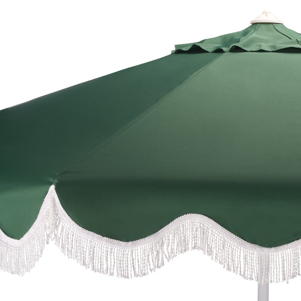 Torsa 9 Ft Crank Patio Umbrella — Elegant Neutral Canopy, Smooth Crank Operation, Durable Metal Frame