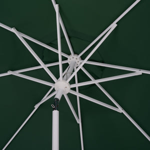 Torsa 9 Ft Crank Patio Umbrella — Elegant Neutral Canopy, Smooth Crank Operation, Durable Metal Frame
