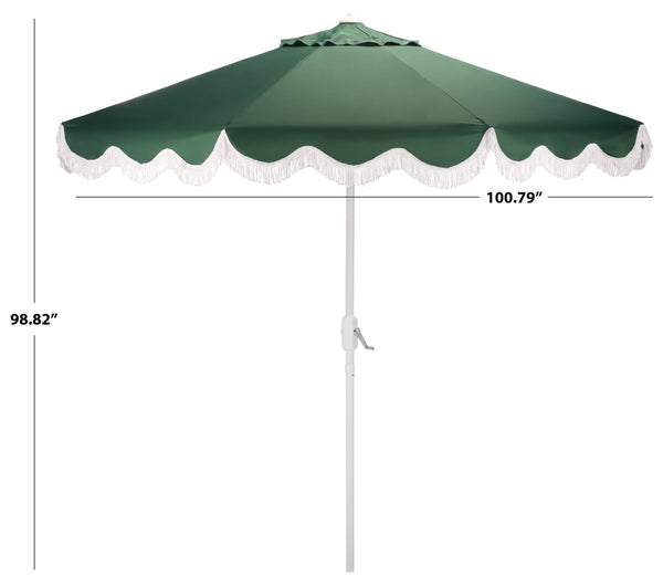 Torsa 9 Ft Crank Patio Umbrella — Elegant Neutral Canopy, Smooth Crank Operation, Durable Metal Frame