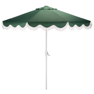 Torsa 9 Ft Crank Patio Umbrella — Elegant Neutral Canopy, Smooth Crank Operation, Durable Metal Frame