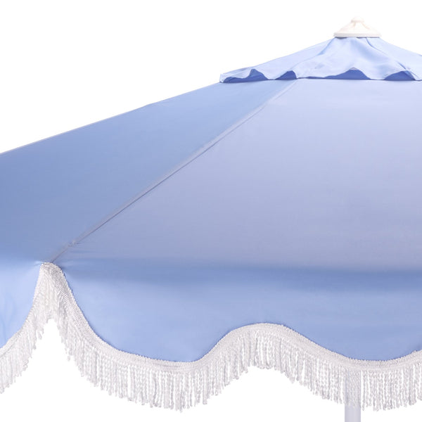 Torsa 9 Ft Crank Patio Umbrella — Elegant Neutral Canopy, Smooth Crank Operation, Durable Metal Frame