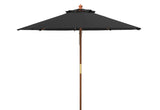 Safavieh Cannes 11Ft Wooden Pulley Market Umbrella  XII23 Grey Steel PAT8109B
