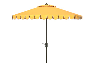 Safavieh VENICE 11FT Round Crank Patio Umbrella - Elegant Shade Solution for Outdoor Spaces & Lounges Yellow PAT8110D